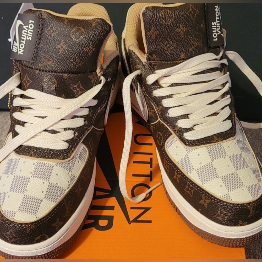 Brand new with box LV Nike air.